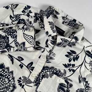 Banana Republic Floral Print Classic Fit Long Sleeve Button Down Top Small